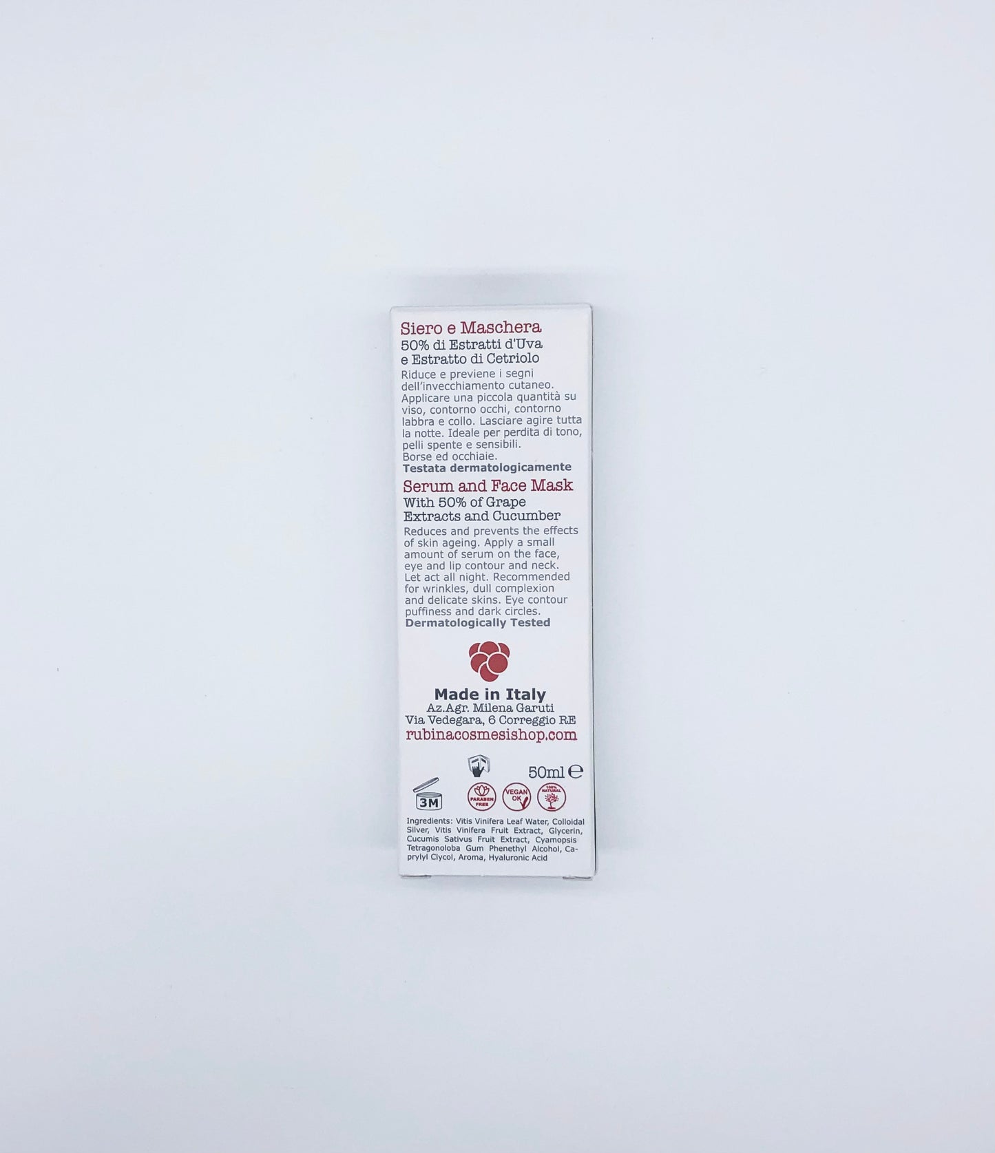 Serum or mask WAW for the BODY, FACE, EYES, LIPS, NECK for loss of tone and dark circles. Dermatologically approved. Grape extract, cucumber extract
