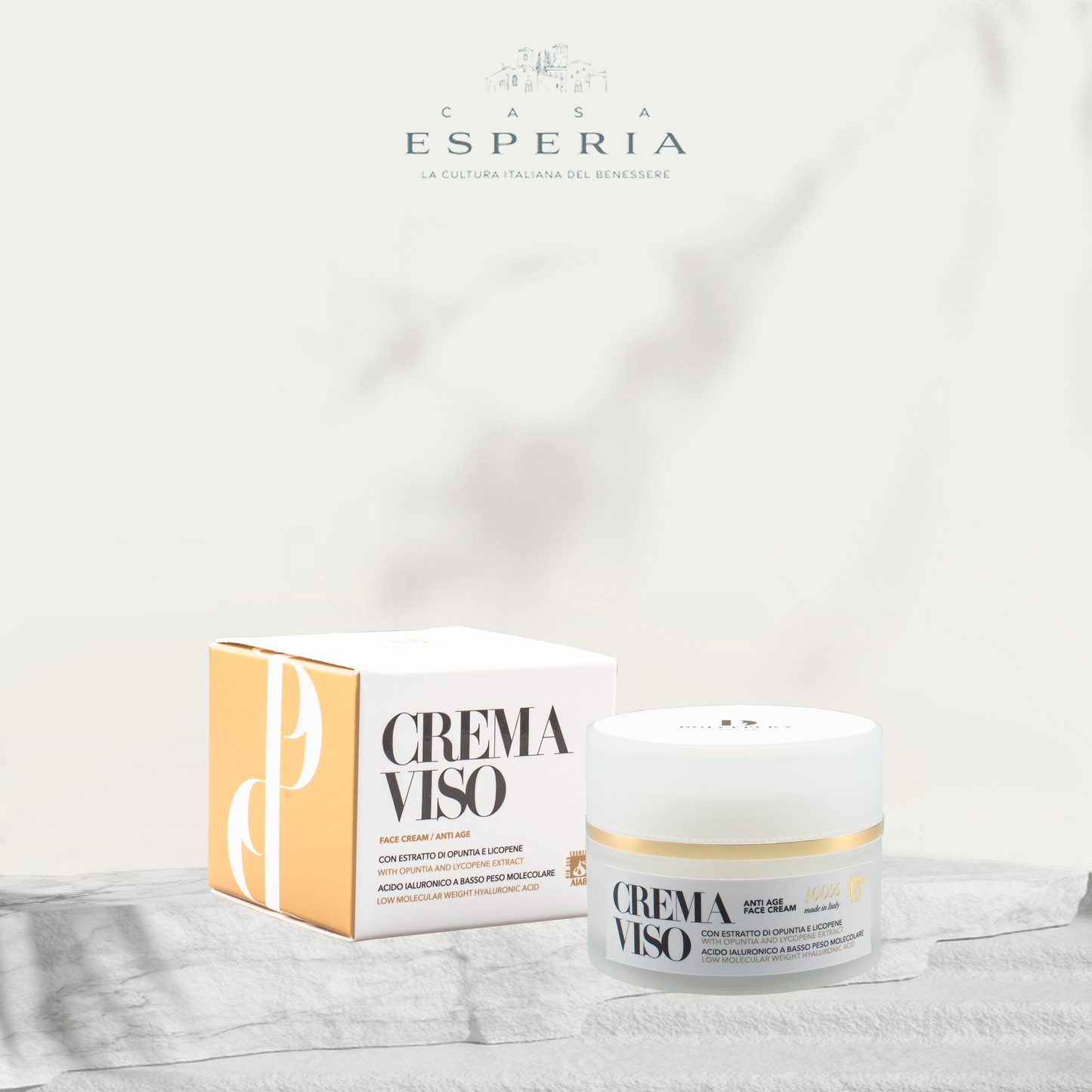 DolcePura FACE care cream "LA CURA" (with opuntia extract, lycopene and low molecular weight hyaluronic acid). Organic and vegetable origin