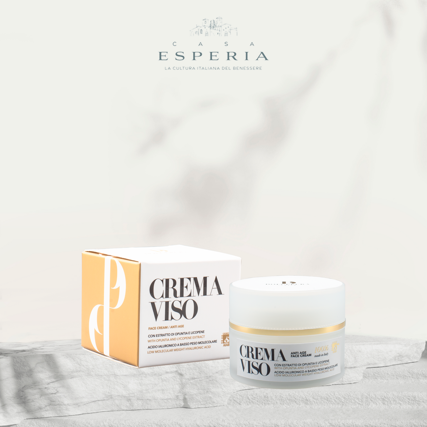 Crema "LA CURA" del VISO DolcePura (con estratto di opuntia, licopene e acido ialuronico a basso peso molecolare). Origine organica e vegetale